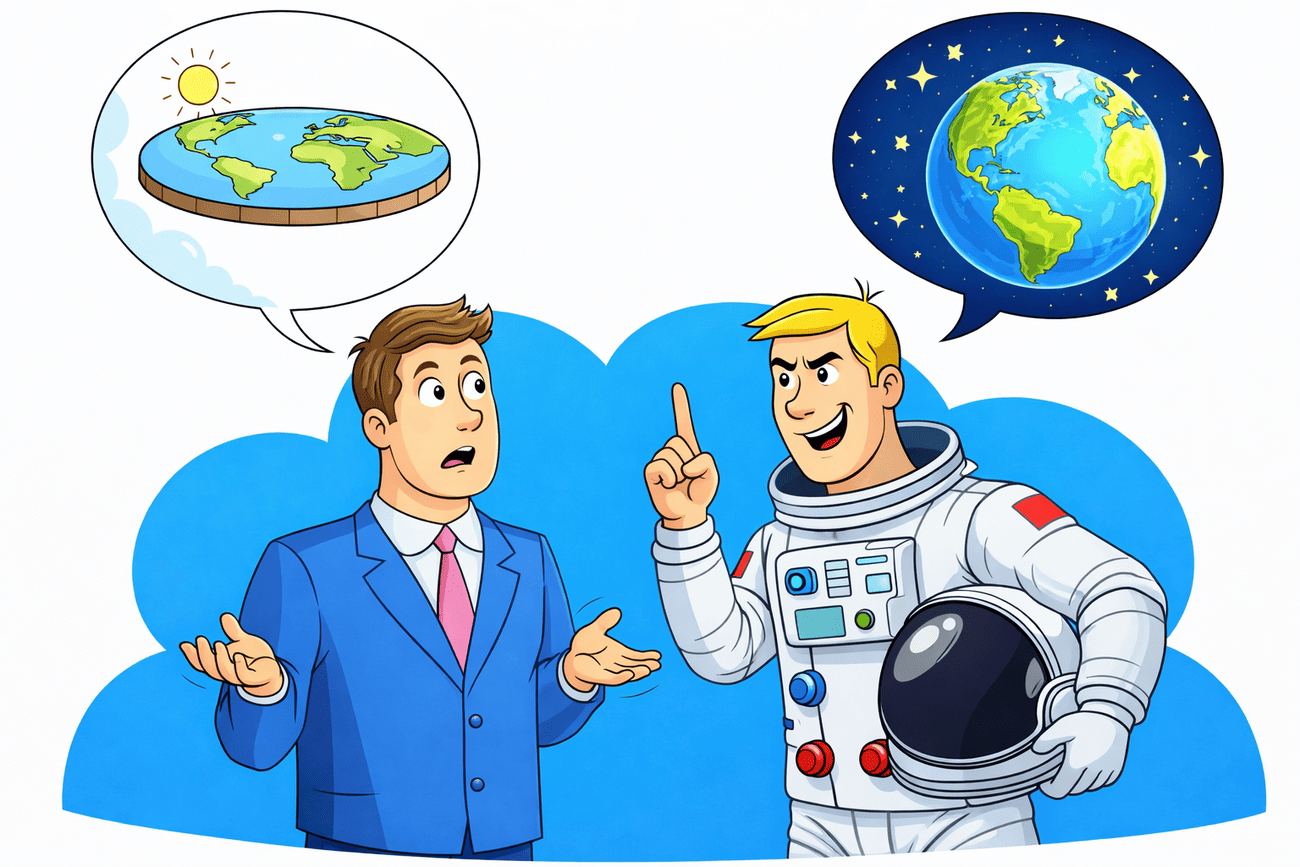 Иллюстрация глагола disprove